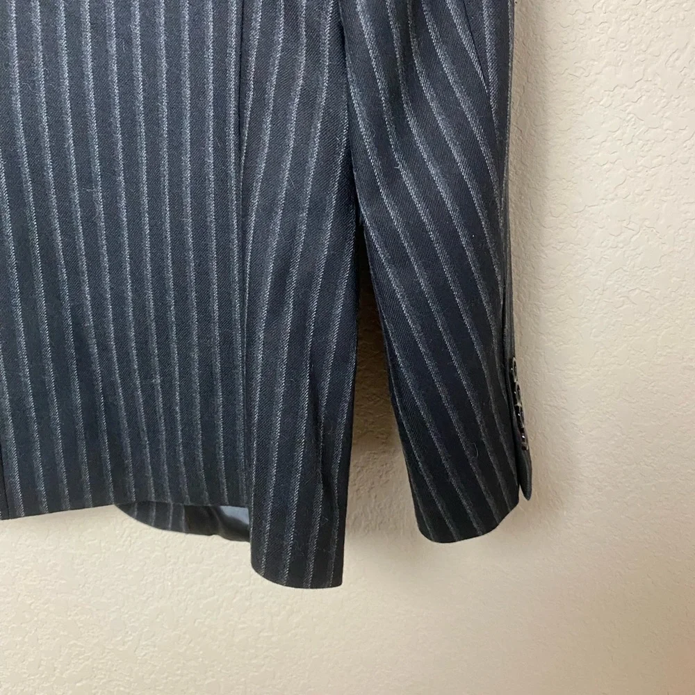 Zara Man Charcoal Gray Pinstripe Two Button Blazer Size 40